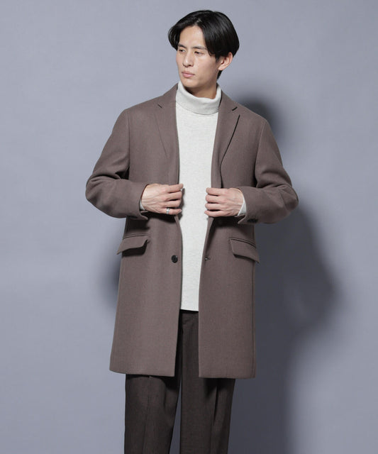 ウール/Nメルトンチェスターコート